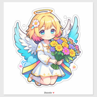 Sticker Princesse Fée Aux Fleurs