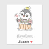 Sticker Princesse Penguin (Feuille)