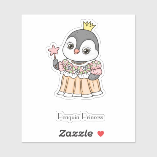 Sticker Princesse Penguin (Feuille)
