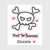 Sticker Princesse Skull&Cross Bones (Feuille)