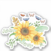 Sticker printemps de tournesol (Devant)