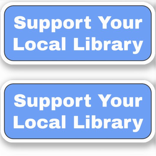 Sticker Prise en charge de votre bibliothèque locale - Ble (Devant)