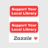 Sticker Prise en charge de votre bibliothèque locale - Rou (Feuille)