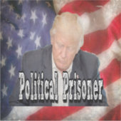 Sticker Prisonnier politique de Trump (Devant)