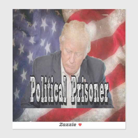 Sticker Prisonnier politique de Trump (Feuille)