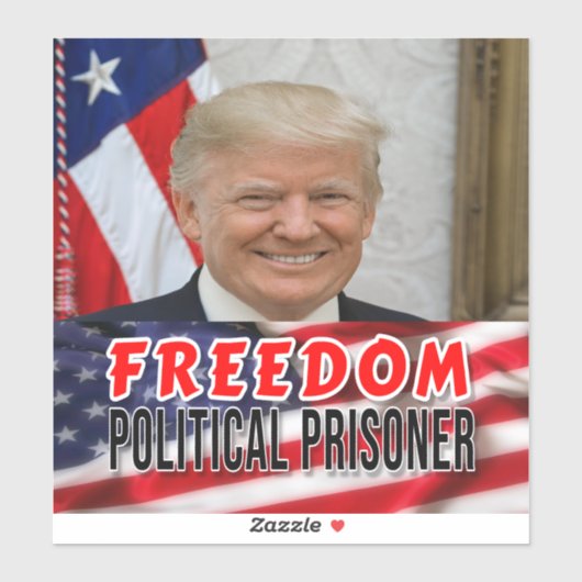 Sticker Prisonnier politique de Trump (Feuille)