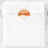 Sticker Privilège Mariage damassé Blanc, Orange (Sac)