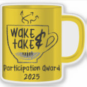 Sticker Prix de participation à l'invitation Wake & Take 2 (Devant)