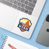 Sticker Prix d'État | Utah (Ordinateur portable avec iPhone)