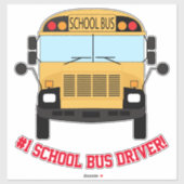Sticker Prix du meilleur pilote de bus scolaire (Feuille)