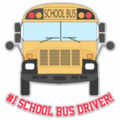 Sticker Prix du meilleur pilote de bus scolaire (Devant)