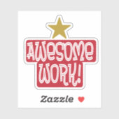 Sticker Prix du travail extraordinaire Appréciation étoile (Feuille)