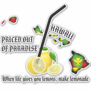 Sticker PRIX HORS DE PARADISE LEMONADE Kanaka Maoli HIISL