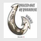 Sticker PRIX HORS PARADIS - Hawaii Tribal Hook (Feuille)