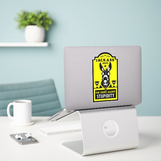Sticker Prix Jackass (Ordinateur portable sur le bureau)