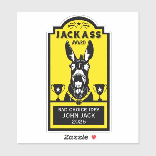 Sticker Prix Jackass (Feuille)