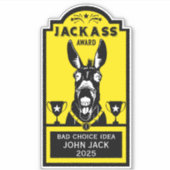 Sticker Prix Jackass (Devant)