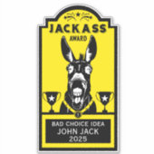 Sticker Prix Jackass (Devant)