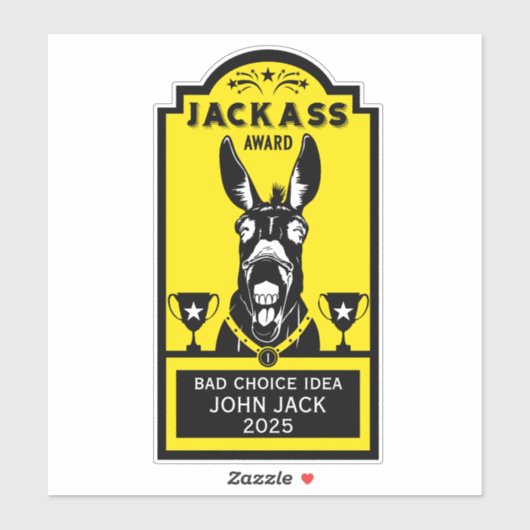 Sticker Prix Jackass (Feuille)