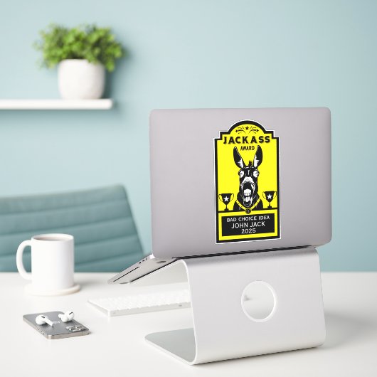 Sticker Prix Jackass (Ordinateur portable sur le bureau)