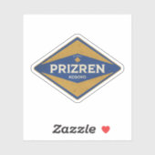 Sticker Prizren Kosovo Vintage (Feuille)