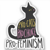 Sticker Pro-chats Pro-choix pro-féminisme (Devant)
