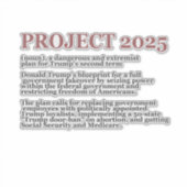 Sticker Pro Democracy Anti Project 2025 Trump républicain (Devant)
