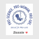 Sticker pro-science pro-femme pro-vie<br><div class="desc">La représentation est importante. Faites savoir aux gens que vous êtes pro-vie et donnez-leur un autre point de vue à considérer avec les autocollants personnalisés de Secular Pro-Life.</div>