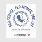 Sticker pro-science pro-femme pro-vie (Feuille)