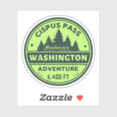Sticker procès alpins de cipus pass randonnée washington (Feuille)