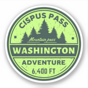 Sticker procès alpins de cipus pass randonnée washington