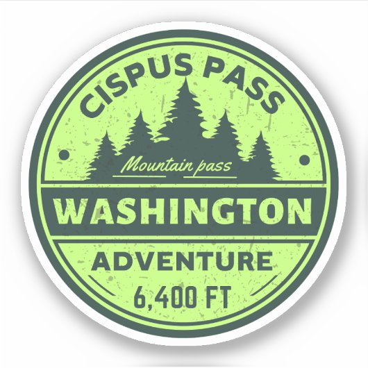 Sticker procès alpins de cipus pass randonnée washington (Devant)