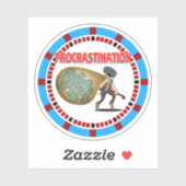Sticker Procrastination est le voleur du temps (Feuille)