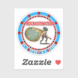 Sticker Procrastination est un voleur du temps