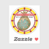 Sticker Procrastination est un voleur du temps (Feuille)