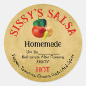 Sticker produit de la salsa fait maison (Devant)
