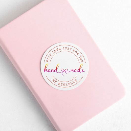 Sticker produit de script élégant fait à la main a