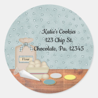 Sticker produit rond Cookies congelés