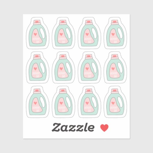 Sticker Produits lessiviels pour le jour de lessive Rappel (Feuille)