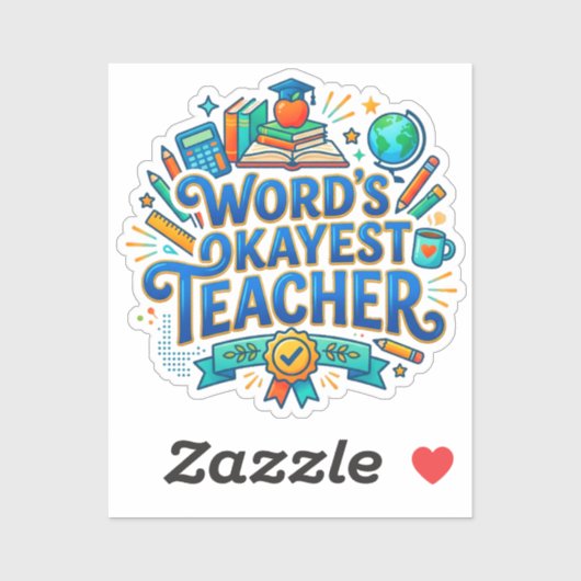 Sticker Prof le plus correct | Cadeau drôle (Feuille)