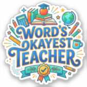 Sticker Prof le plus correct | Cadeau drôle (Recto)