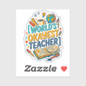 Sticker Prof le Plus Moyen du Monde | Cadeau Drôle (Feuille)