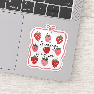 Sticker Professeur amoureux de fraise l'enseignement est m