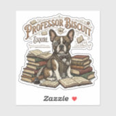 Sticker Professeur Biscuit Frenchie Esquire Vintage  (Feuille)