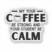 Sticker professeur de café amusant (Devant)