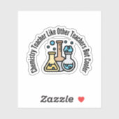 Sticker Professeur De Chimie Comme D'Autres Enseignants Ma (Feuille)