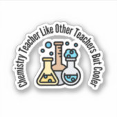 Sticker Professeur De Chimie Comme D'Autres Enseignants Ma (Devant)
