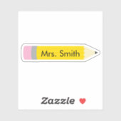 Sticker Professeur de crayon jaune (Feuille)