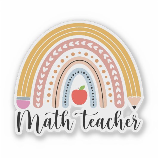 Sticker Professeur de mathématiques (Devant)