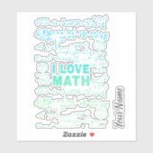 Sticker Professeur De Mathématiques Ou Professeur De Mathé (Feuille)